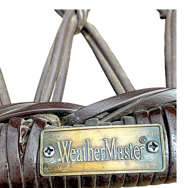 Coffee 2005 Lane Weathermaster Swivel Glider High Back All-Weather Wicker Lounge Chair For Sale - Image 8 of 10