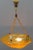 French Art Deco Frosted Amber Colored Pendant Light from ROS, 1930s For Sale - Image 17 of 18