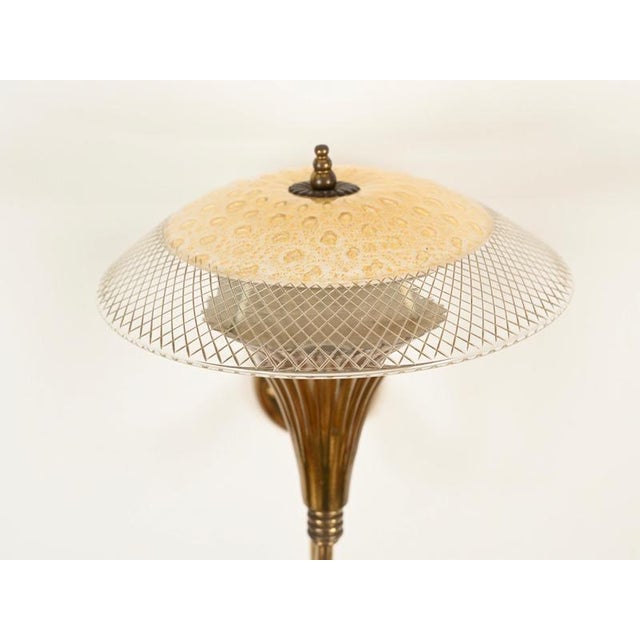Gold Italian Flower Sconces in Brass and Enamelled Metal from Arredoluce, 1950s, Set of 2 For Sale - Image 8 of 13