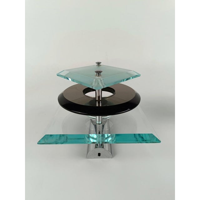 Italian Wall Lights in Chromed Metal and Colored and Beveled Glass, 1970s, Set of 2 For Sale - Image 18 of 18