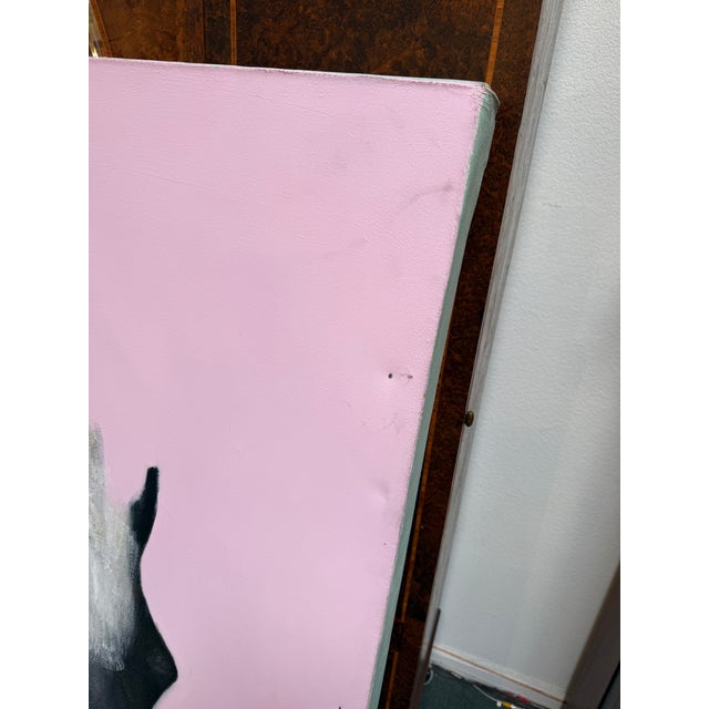 Portrait of a Xoloitzcuintli Oversized Canvas Original Art For Sale - Image 11 of 12