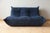 1970s Blue Microfiber Togo Living Room by Michel Ducaroy for Ligne Roset, 1970, Set of 5 For Sale - Image 5 of 17