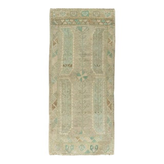 Turkish Mini Rug Oriental Hand Knotted Vintage Rug 1'9" x 3'11" #21013 For Sale