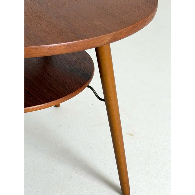 Round Coffee Table in Teak, 1960s For Sale - Image 6 of 8