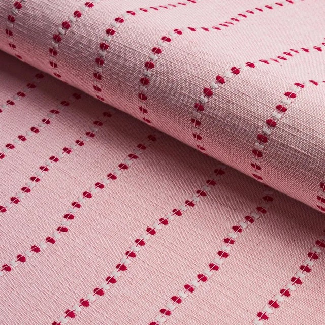 Contemporary Sample - Schumacher Elodie Embroidery Fabric in Rose For Sale - Image 3 of 4