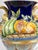 Late 20th Century Italian Majolica Amphora Vase – Hand-Painted Cobalt Blue Glazed Ceramic With Fruit Motif For Sale - Image 4 of 7