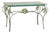 French Cast-Glass + Patinated Iron Desk Attributed Gilles Chabrier, 1992 For Sale