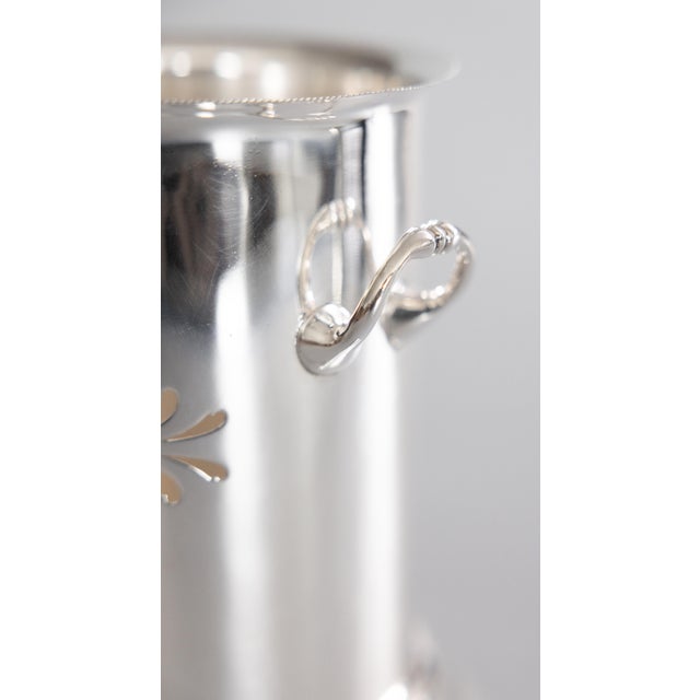 Metal 19th Century English Silver Plate Wine Coaster Caddy Bottle Holder For Sale - Image 7 of 9