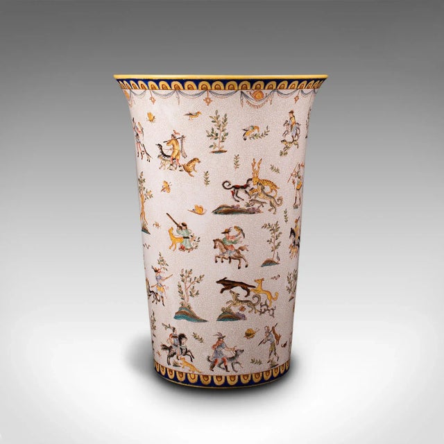 Vintage Oriental Ceramic Stick or Umbrella Stand For Sale - Image 4 of 13