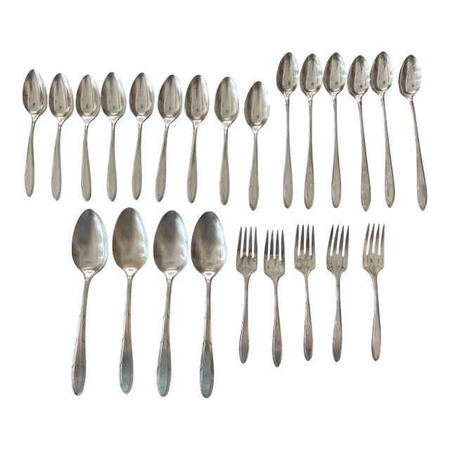 Vintage Nobility Plate Silver-Plated Flatware—Set of 24 For Sale