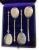 Metal Antique Daubree Silver Vermeil Ice Cream Shovels/Spoons in Presentation Case- Set of 4 For Sale - Image 7 of 12
