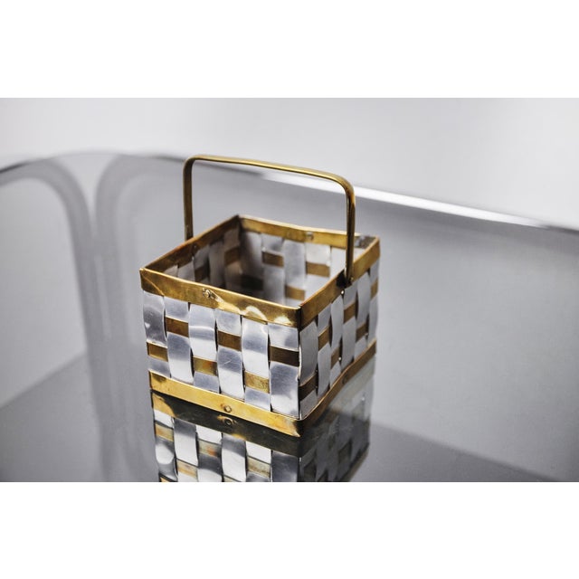 Metal Hollywood Regency Cart attributed to Paul Evans, 1980s For Sale - Image 7 of 7