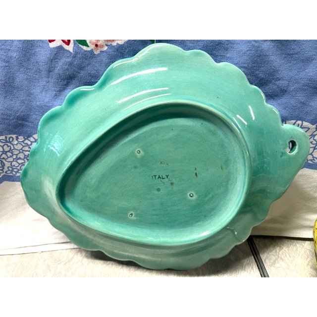Mid-Century Modern Vintage Italy Majolica Vine Covered Melon Squash Ceramic Lidded Bowl For Sale - Image 3 of 7
