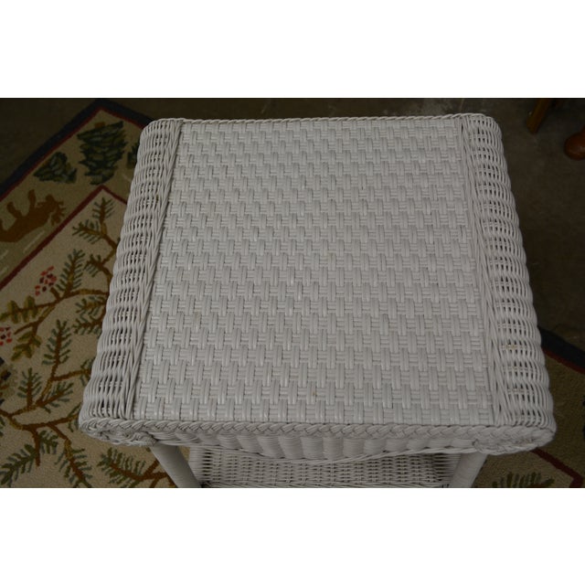 This is a great looking wicker end/side table. Made in Indonesia. Glass could be added to the center area for a totally...