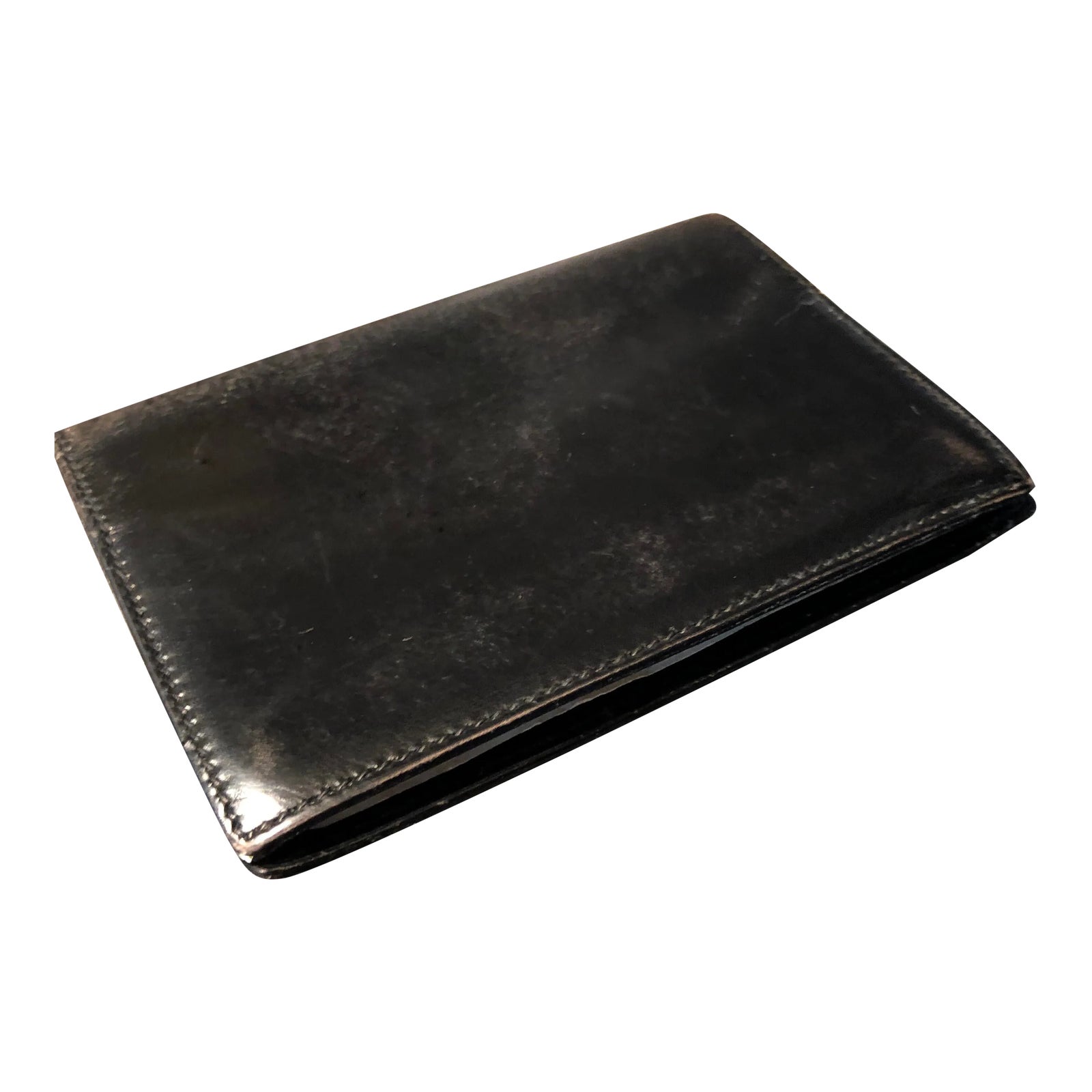 Vintage Hermes Calf Skin Notebook/Agenda Holder in Black | Chairish