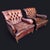 Early 21st Century Pair of Eichholtz Tufted Leather Club Caledonian Armchairs For Sale - Image 9 of 12