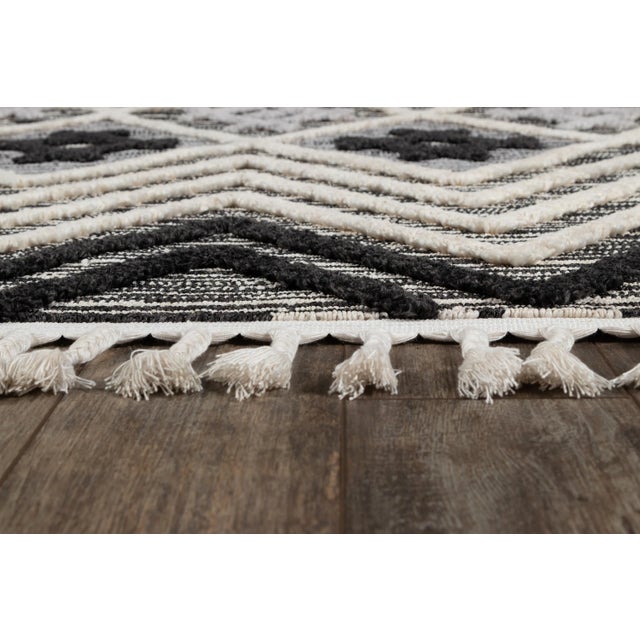 Contemporary Momeni Odessa Elianna Black 5'3" X 7'6" Area Rug For Sale - Image 3 of 6