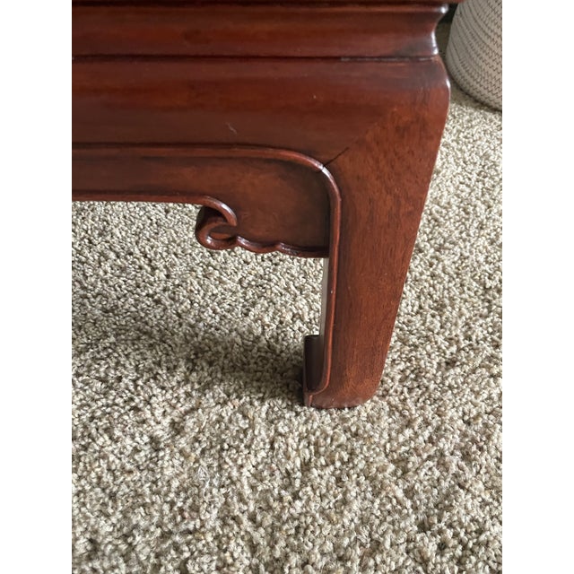 Vintage Asian Carved Rosewood Horseshoe Armchair - Pair For Sale - Image 9 of 10