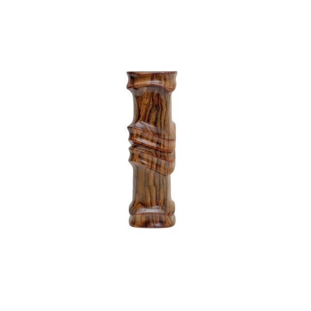 Gorgeous Mid-Century handmade Olive wood vase. Very expertly made of lustrous olive wood in a beautiful warm-living hue...