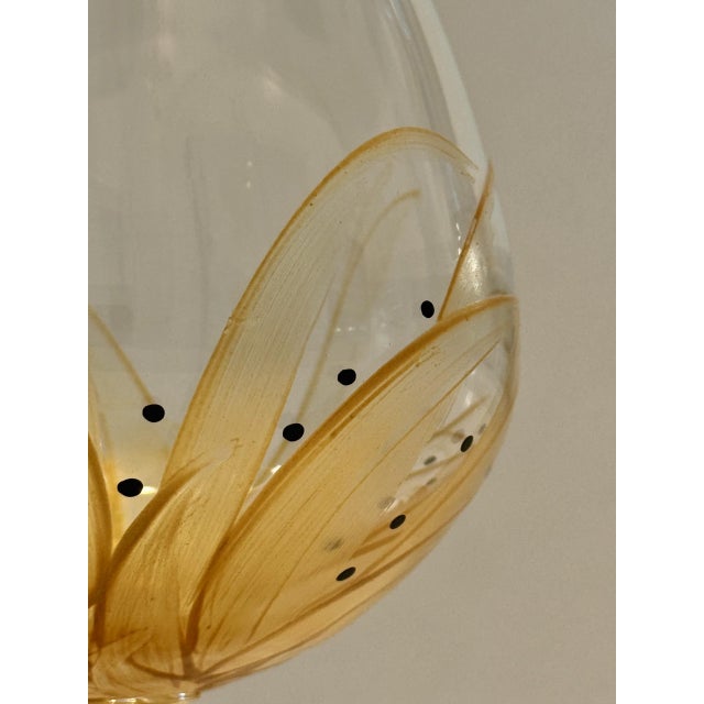 Contemporary Stringing Pair of Hand-Painted Cognac / Armagnac Glasses – Gold & Black Artisan Design For Sale - Image 12 of 12
