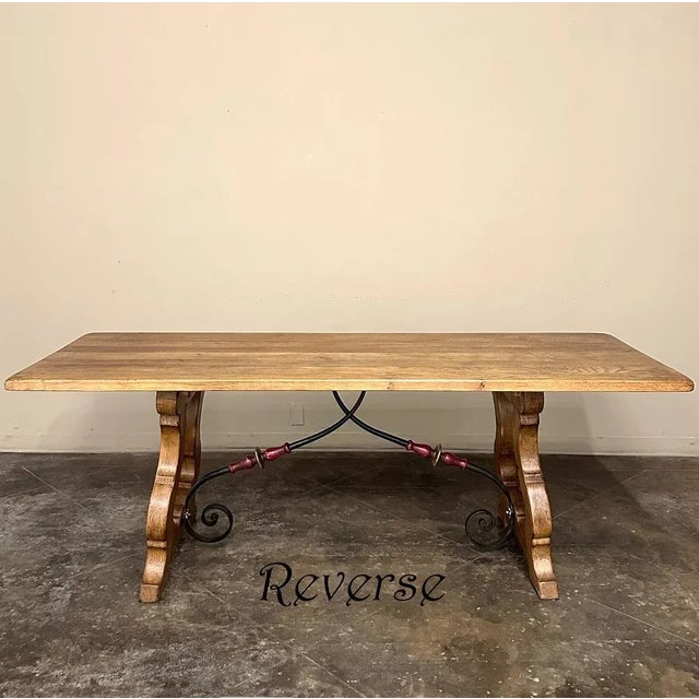 Antique Spanish Oak Dining Table For Sale In Dallas - Image 6 of 12