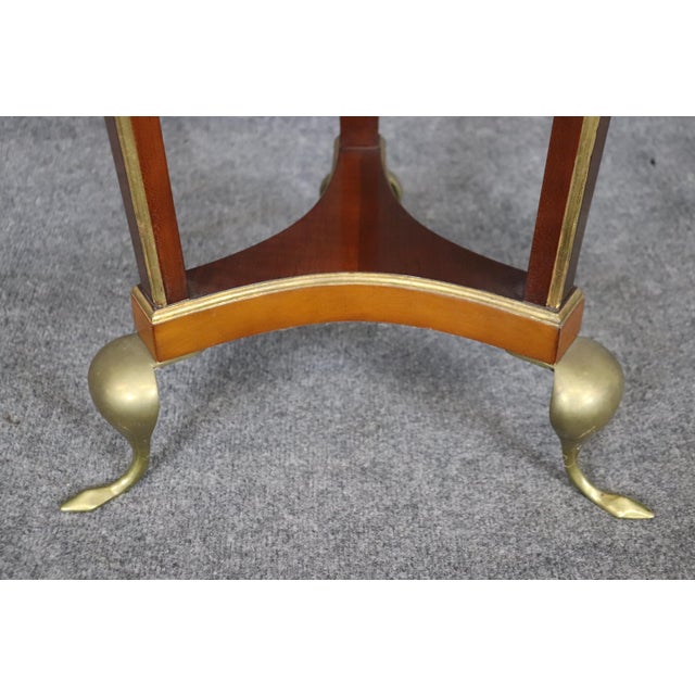 This is a gorgeous pair of John Widdicomb faux painted French Empire stands in the French Empire taste. The stands are in...