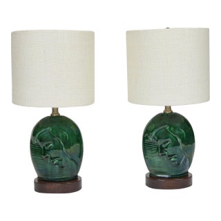 Art Deco Ceramic Table Lamps | Pair For Sale