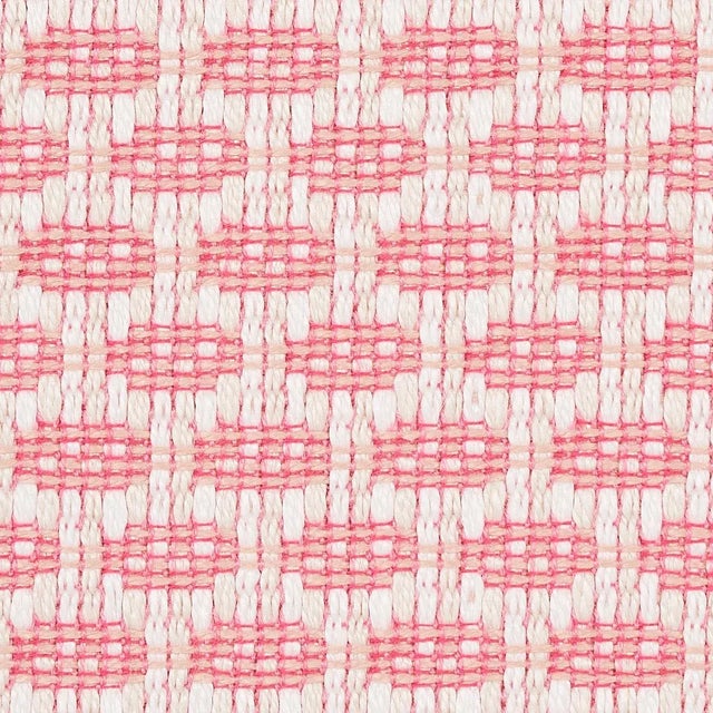 Contemporary Sample - Schumacher Hickox Indoor/Outdoor Fabric in Coral For Sale - Image 3 of 3