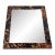 Vintage Faux Tortoise Wood Burl Mirror For Sale