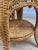 Brown Vintage Coastal Boho Natural Wicker Round Plant Stand End Tables - a Pair For Sale - Image 8 of 10