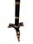 1990s Custom Mahogany French Empire Pedestal Lamp End Table Neoclassical Gold Gilt For Sale - Image 4 of 14