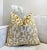 Gold Groove 20x20 Velvet Pillow With Feather Down Insert For Sale - Image 4 of 5