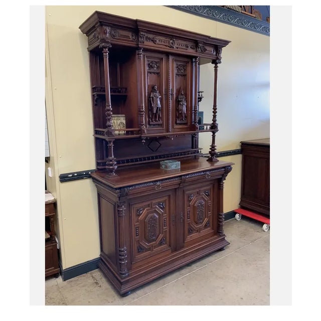 Wood Antique Walnut Buffet, 1880s For Sale - Image 7 of 8