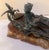Green 1970s Boy Fishing Figural Sculpture on Stone Base For Sale - Image 8 of 12