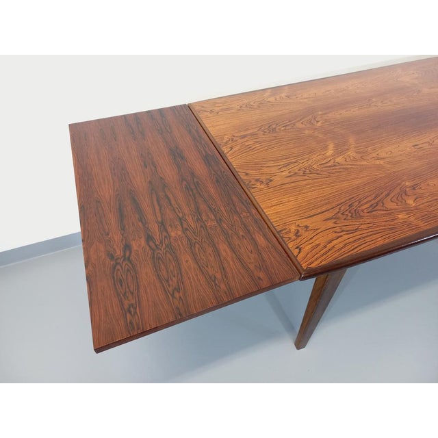 Vintage Scandinavian Dining Table in Rosewood with Extensions, 1960s For Sale - Image 10 of 16