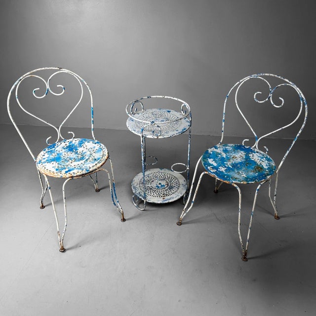 French Garden Table and Chairs, 1950s-1960s, Set of 10 For Sale - Image 4 of 18