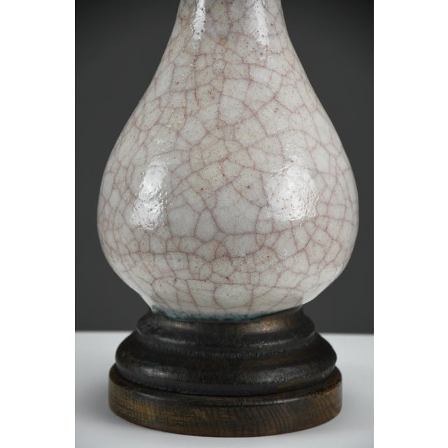 Mid-Century Modern Craquelé Table Lamp attributed to Pieter Groeneveldt, Netherlands, 1960s For Sale - Image 6 of 12