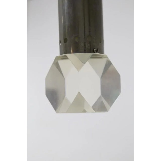 1950s Mid-Century Aluminum and Glass Pendant from Stilux Milano, 1950s For Sale - Image 5 of 6