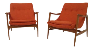 Mid Century Modern Lounge Chairs - a Pair