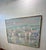 Postmodern Large Signed Lee Reynolds Coastal Harbor Painting Original Brass Gallery Frame For Sale - Image 3 of 8