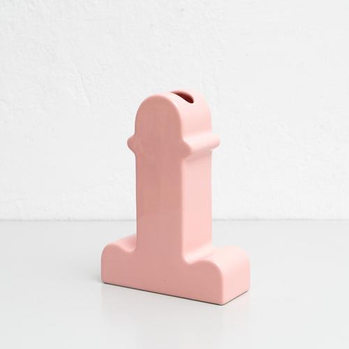 Ettore Sottsass Pink Ceramic Shiva Flower Vase by Ettore Sottsass for BD Barcelona, 2015 For Sale - Image 4 of 16