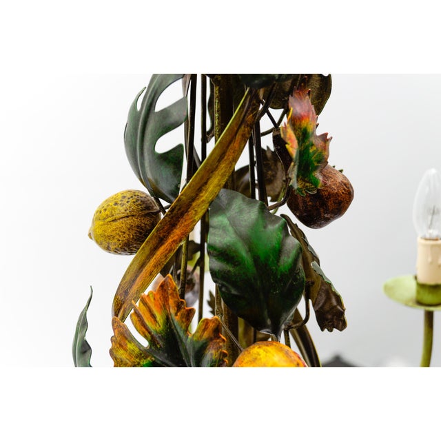 Huge Floral 6-Light Fruit Strand Hanging Lamp by Hans Kögl, Germany, 1970s For Sale - Image 9 of 13