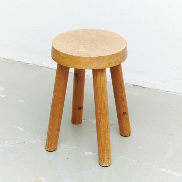 French Stool by Charlotte Perriand for Les Arcs, 1960s For Sale - Image 11 of 13