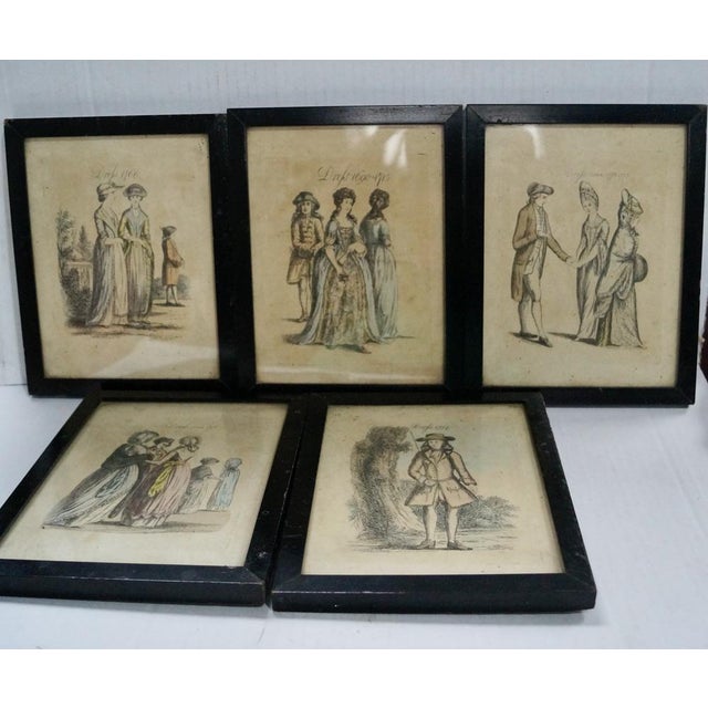 J. P. Malcolm, Fashion Illustrations, Lithograph Prints, 1808, Set of 5 For Sale - Image 17 of 17