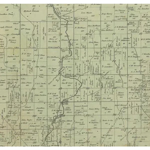 Antique Map of the Dixon Township of Ohio by Titus, 1871 For Sale - Image 4 of 5