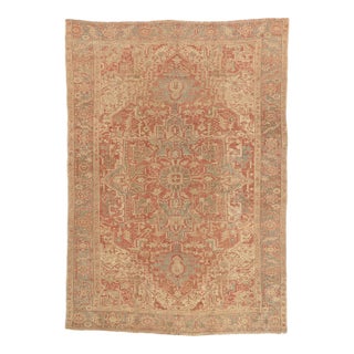Antique Persian Heriz Rug, 08'05 X 12'01 For Sale
