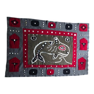 Northwest Indian Style Button Blanket For Sale