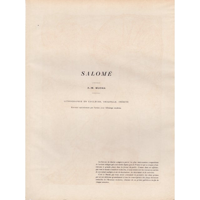 Alphonse Mucha, Salome, 1897, Lithograph on Paper For Sale - Image 9 of 12