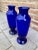 Vintage Italian Cobalt Blue Murano Glass Vases, Set of 2 For Sale - Image 7 of 11