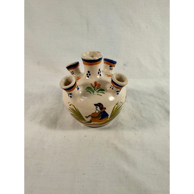 Ceramic Antique, Henriot Quimper, Faience, Quintal Vase For Sale - Image 7 of 9
